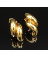 CARLO WEINGRILL 18K GOLD - Vintage Polished Scalloped Twist Drop Earring... - £2,461.49 GBP
