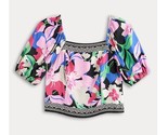 Women&#39;s Nine West Puff Sleeve Top smocked back floral size small Casual ... - $19.99
