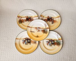 Royal Doulton COACHING DAYS Bread Plates England ~ Set of 5 - £38.26 GBP