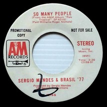 Sergio Mendes &amp; Brasil &#39;77 - So Many People (mono/stereo) [7&quot; 45 rpm Promo] - £8.97 GBP