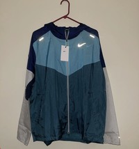 Nike Running Men&#39;s Jacket Windrunner Hoodie Gym Run Sports DB4091-451 XL - $99.99