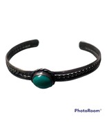 Navajo Made Fox Turquoise &amp; Sterling Silver Cuff Bracelet - $288.64 CAD