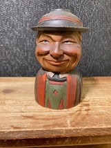 Vintage (German?) Hand Carved Character Pepper Grinder Collectible Rare - $22.50