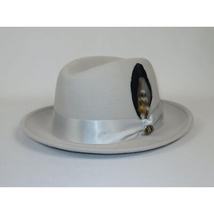 Men Bruno Capelo Hat Australian Wool Crushable Center Dent Florence FL523 Silver image 4