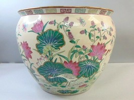 Decorative Chinese Porcelain Planter Fish Pot E267 - £155.34 GBP