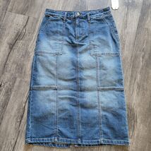 New NWT Time and Tru Women&#39;s Denim Multi Unility Blue Jean Pocketed Skir... - $22.18 CAD
