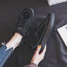 Women Shoes New Fashion Casual Suede Black Shoes Women Casual Breathable Color C - £37.24 GBP