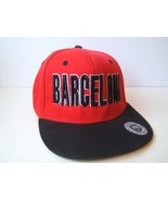 Barcelona Hat Red Black Snapback Baseball Cap - £11.94 GBP