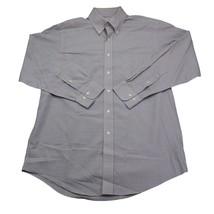 Brooks Brothers Shirt Mens Medium Blue Orange 15.5 Office Workwear Dress Button - £14.72 GBP