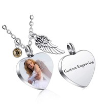 Personalized Urn Necklace for Ashes Custom Photo Day - £172.06 GBP