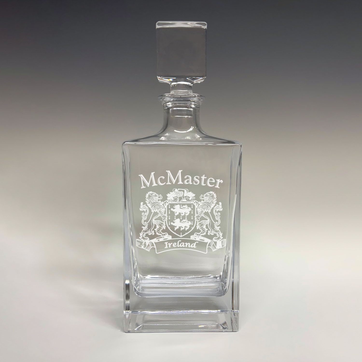 McMaster Irish Coat of Arms Deluxe Whiskey Decanter