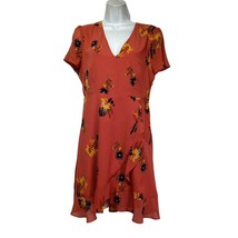Madewell Posy Cactus Flower Short Sleeve Dress Spiced Rose Size 2 - £20.77 GBP
