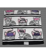Sleeping Beauty Good Night Pampered CATS Eye Masks Sayings Velour BATH T... - $27.32 CAD