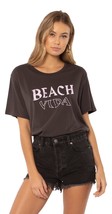 Amuse society Beach LAX knit tee shirt / charcoal - £34.56 GBP