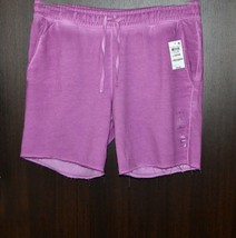 Sun+Stone Men&#39;s Light Purple Regular Fit Garment Dyed 8&quot; Fleece Shorts S... - £18.20 GBP