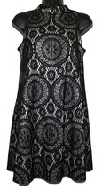 Love Fire Mini Black Glam Ivory Lined Little Black Dress Halter Size XS - £10.06 GBP