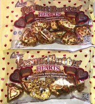 Palmer Peanut Butter Hearts Chocolaty Shell Filled w/Peanut Butter-2ea 4.5oz Bag - £10.80 GBP