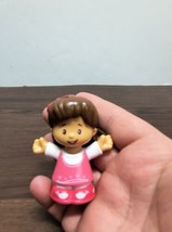 Fisher Price Little People MIA School Girl in Pink Jumper With Brown Hair 2016 - $3.99