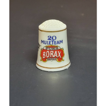 Vintage 1980 Borax Bathpowder Franklin Mint Fine Porcelain 1&quot; Thimble - $9.89