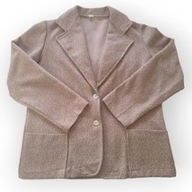 Vintage Pink Mauve Tweed Long Sleeve Blazer Jacket Sz 16 - £8.77 GBP
