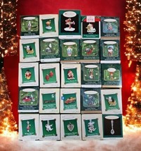 Hallmark Keepsake Miniature Collections Ornaments Mixed Lot of 25 In Boxes Vtg - £101.23 GBP
