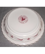 Longaberger WOVEN TRADITIONS RED PATTERN 32 oz 10 1/4&quot; Pie Baking Dish - $69.29