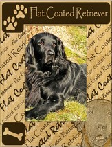 Flat Coated Retriever Laser Engraved Wood Picture Frame Portrait (3 x 5) - £20.77 GBP