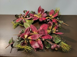 Vintage Set of Two (2) Artificial Floral with Berries And Greenery Arched Swags - £19.53 GBP