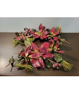Vintage Set of Two (2) Artificial Floral with Berries And Greenery Arche... - £19.36 GBP