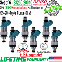 Denso Genuine x6  Fuel Injectors for Lexus &amp; Toyota 3.0L 23250-20010 - £147.95 GBP