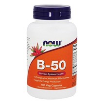 NOW Foods Vitamin B50, 100 Capsules - $15.59