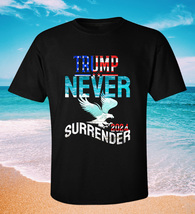 Donald Trump 2024 Elections USA Flag MAGA NEVER SURRENDER Trump T-shirt ... - £14.66 GBP+