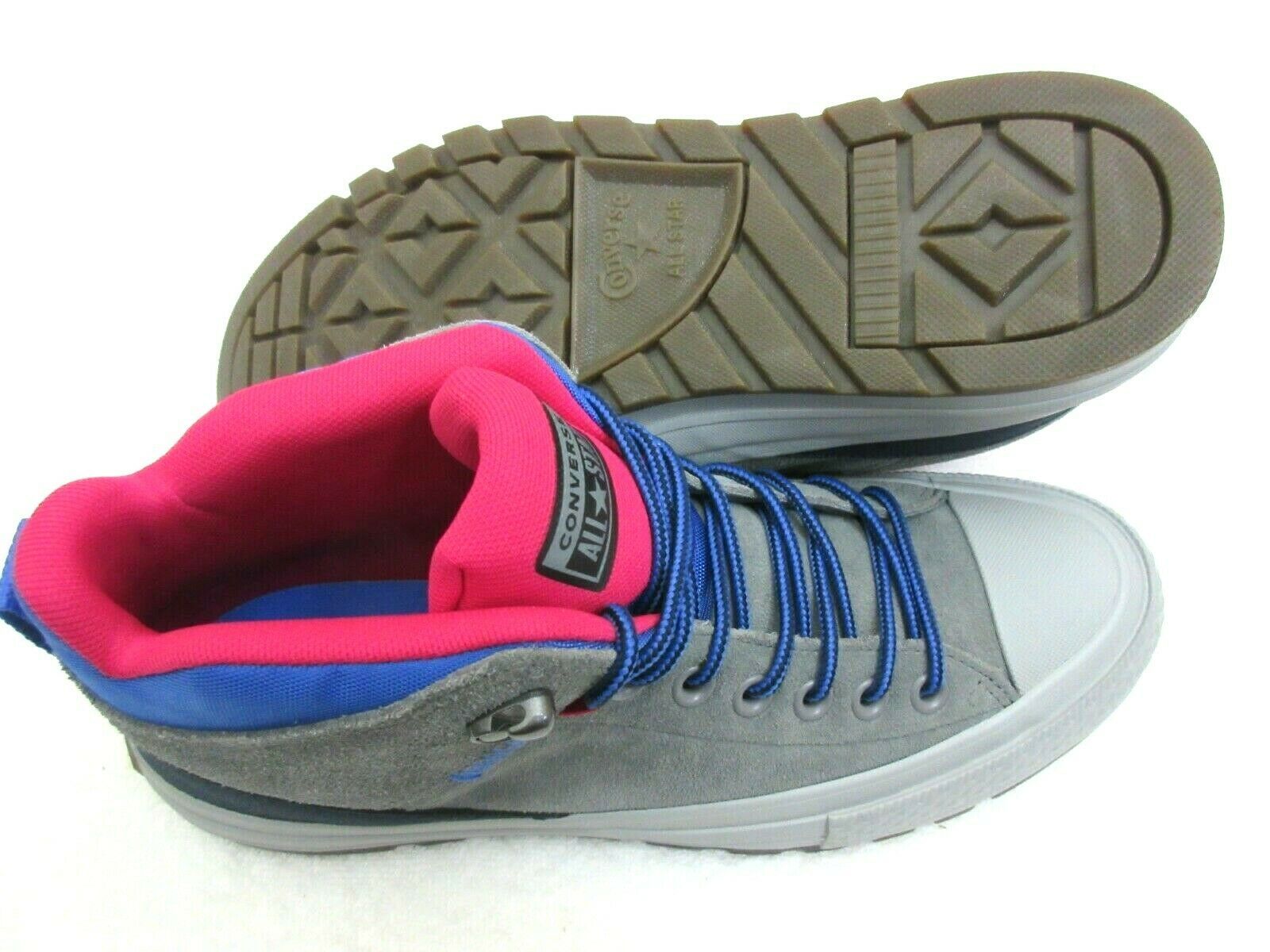 Converse Mens CTAS Street Boot Hi Hiking Casual Shoes Grey Blue Pink Size 12 - $64.34
