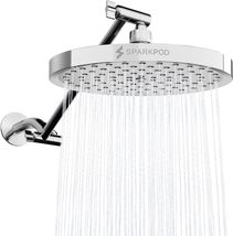 SparkPod Round Rain Shower, 11&quot; Shower Arm Extension, Luxury Polished Ch... - $31.99