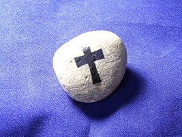 Christian Cross outline filled Jesus Crucifix rock - £11.33 GBP