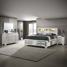 Queen Upholstered Bed with 2 Nightstands Bedroom Set - $642.99