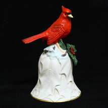 Avon Cardinal and Holly Berries Porcelain Bell | Christmas Decoration - £6.00 GBP