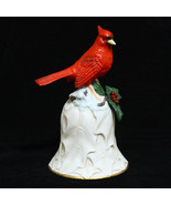 Avon Cardinal and Holly Berries Porcelain Bell | Christmas Decoration - $7.49