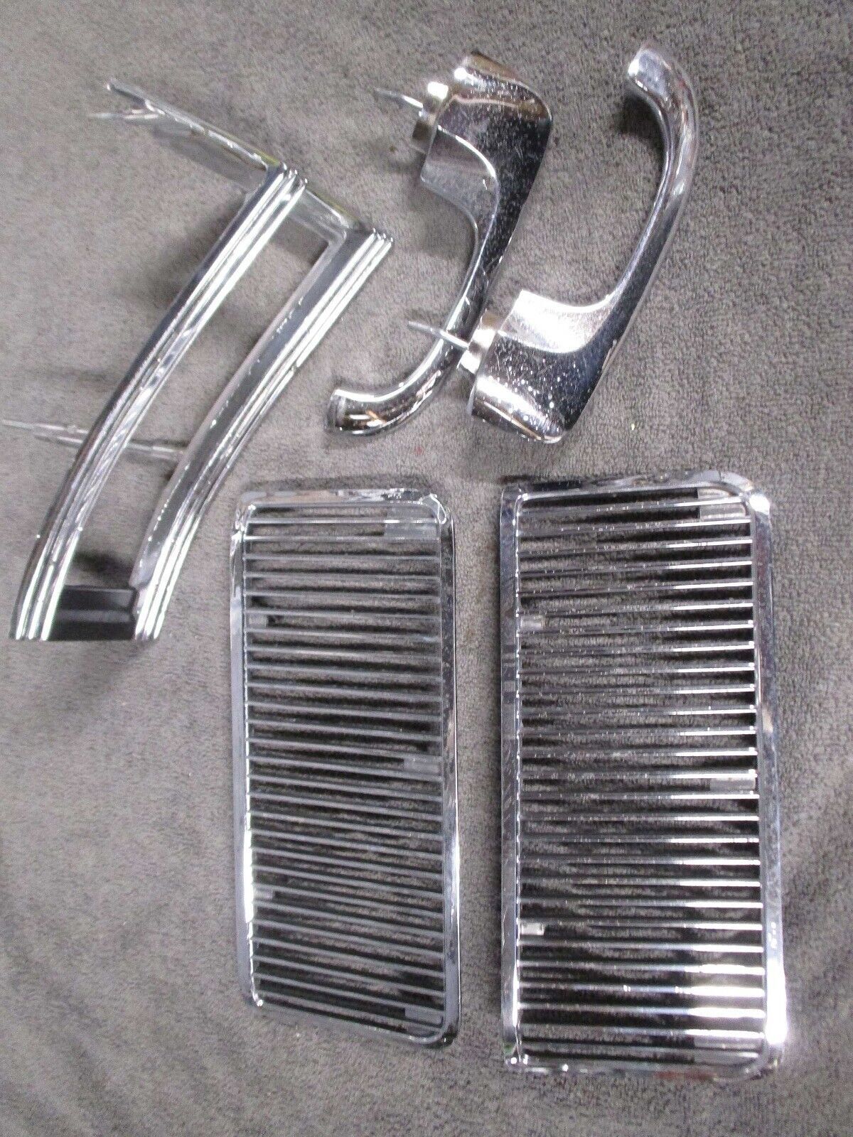 68 CHEVELLE PARTS LOT - HOOD INSERTS - TAILLIGHT - DOOR HANDLES 1968 - $125.00
