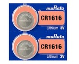 Murata CR1616 Battery DL1616 ECR1616 3V Lithium Coin Cell (10 Batteries) - £4.05 GBP+