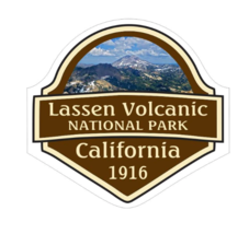 3&quot; lassen volcanic national park california 1916 bumper sticker decal usa made - £21.34 GBP