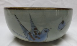 TONALA El Palomar Large Vegetable Bowl 7&quot;Ken Edwards Blue Bird/Butterfly Mexico - $30.00