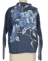 NEW White House Black Market Women’s Floral Sweater Blue Multi Size Medium NWT - £69.14 GBP