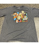 Dragon Ball Z Gray Graphic T shirt Goku &amp; Team Size Boys X-Large - £11.89 GBP