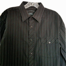 Western Micros Long Sleeve Button-Up Pearl Snap Black Med Men Shirt MZFL359 - $14.63