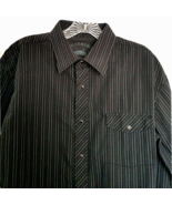 Western Micros Long Sleeve Button-Up Pearl Snap Black Med Men Shirt MZFL359 - $20.00 CAD