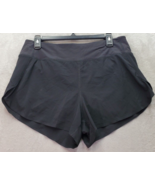Athleta Shorts With Liner Women Medium Black Stretch Comfort Waist Logo ... - $29.40 CAD