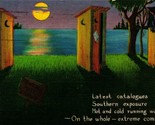 Comic Outhouse Humor Real Estate Extreme Comfort Linen Postcard E8 - £7.75 GBP