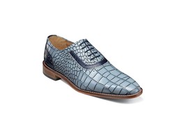 Stacy Adams Riccardi Plain Toe Oxford Shoes Light Blue Multi Leather 25575-465 - £84.12 GBP