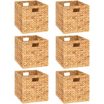 10.5 X 10.5In Storage Cubes, Water Hyacinth Storage Baskets, Wicker Storage Bask - £153.82 GBP